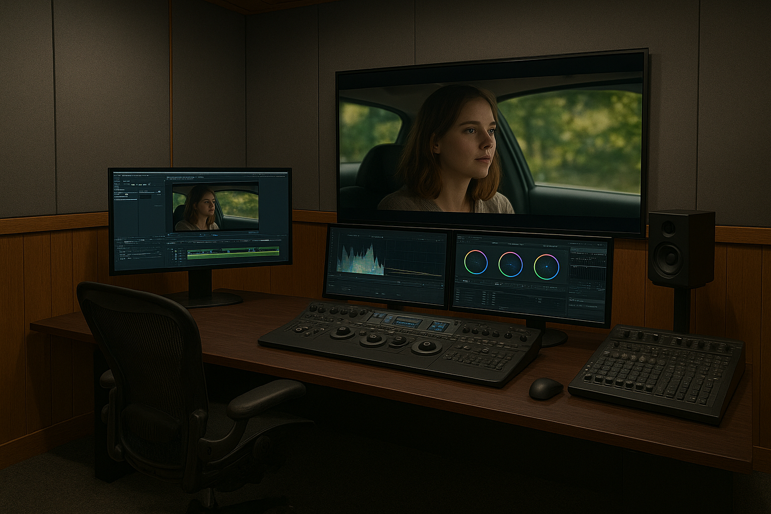 Video editing suite and color grading
