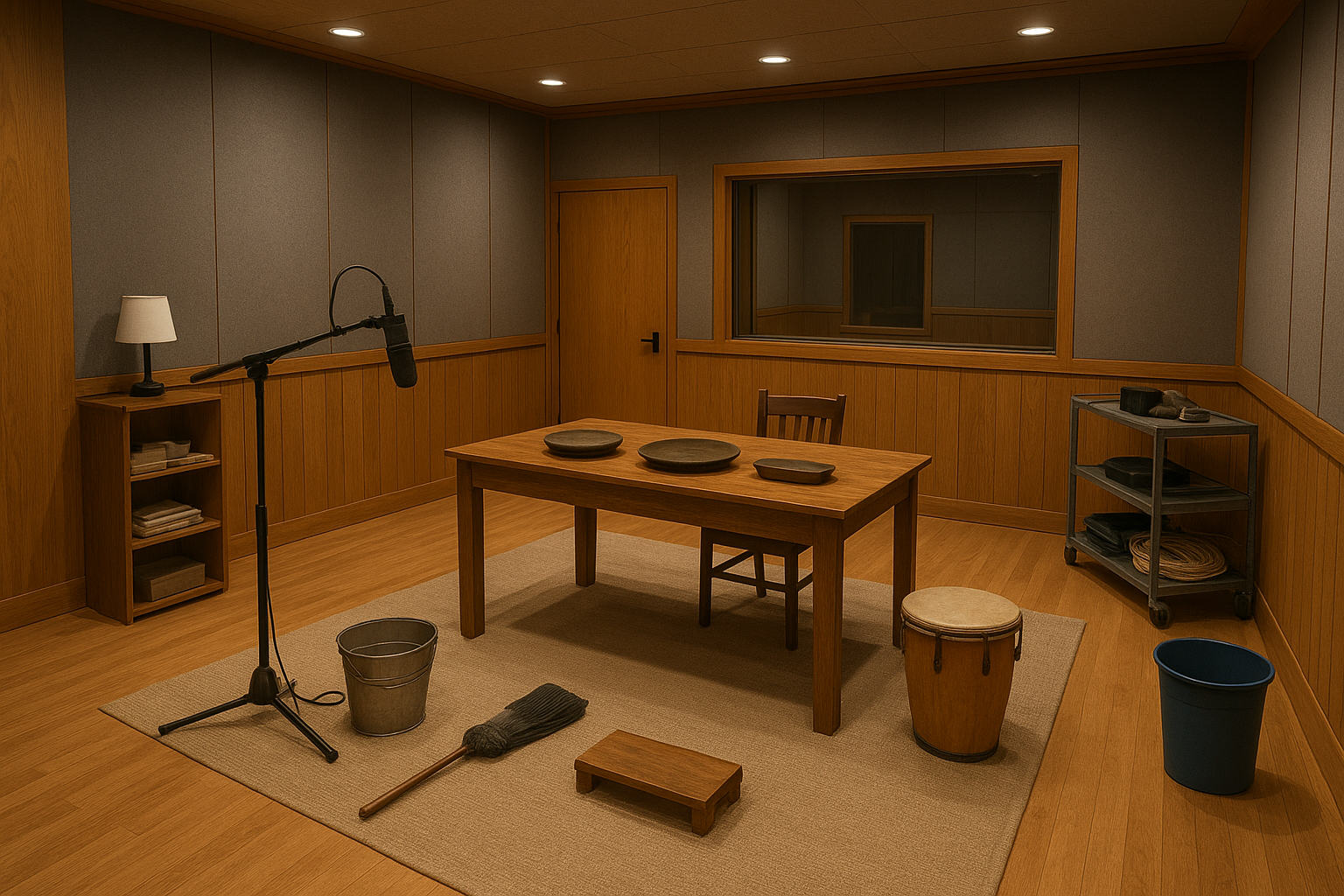 Artist recording a session